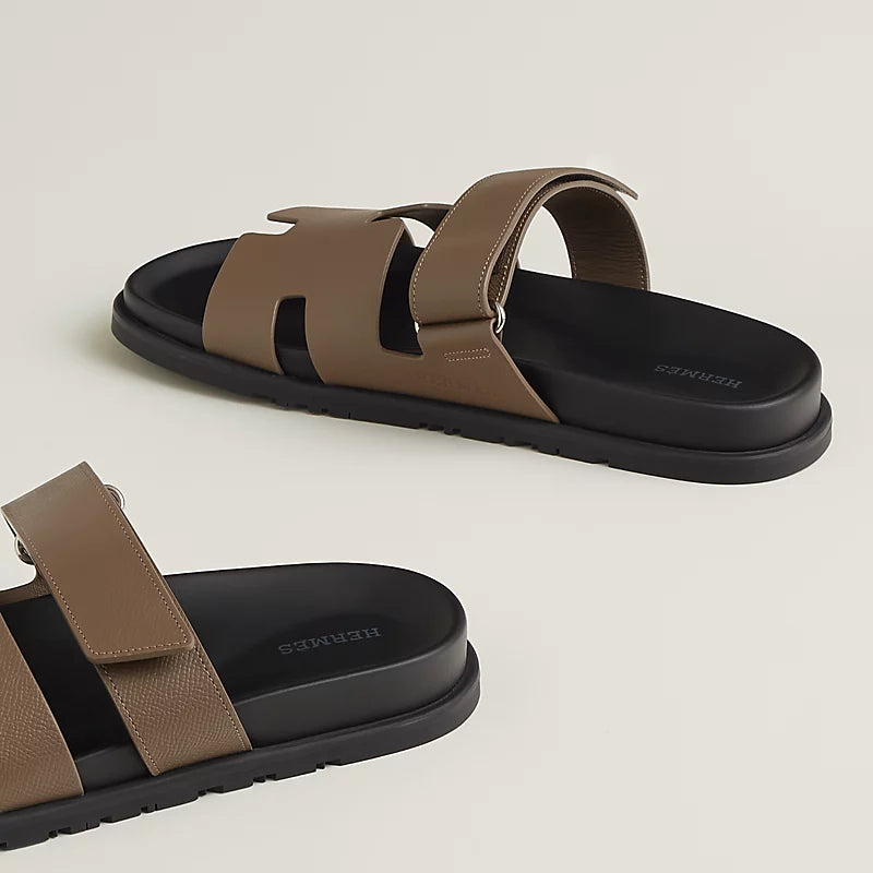 Hermès Chypre Sandals – Epsom Calfskin Essential - Zeuskicks