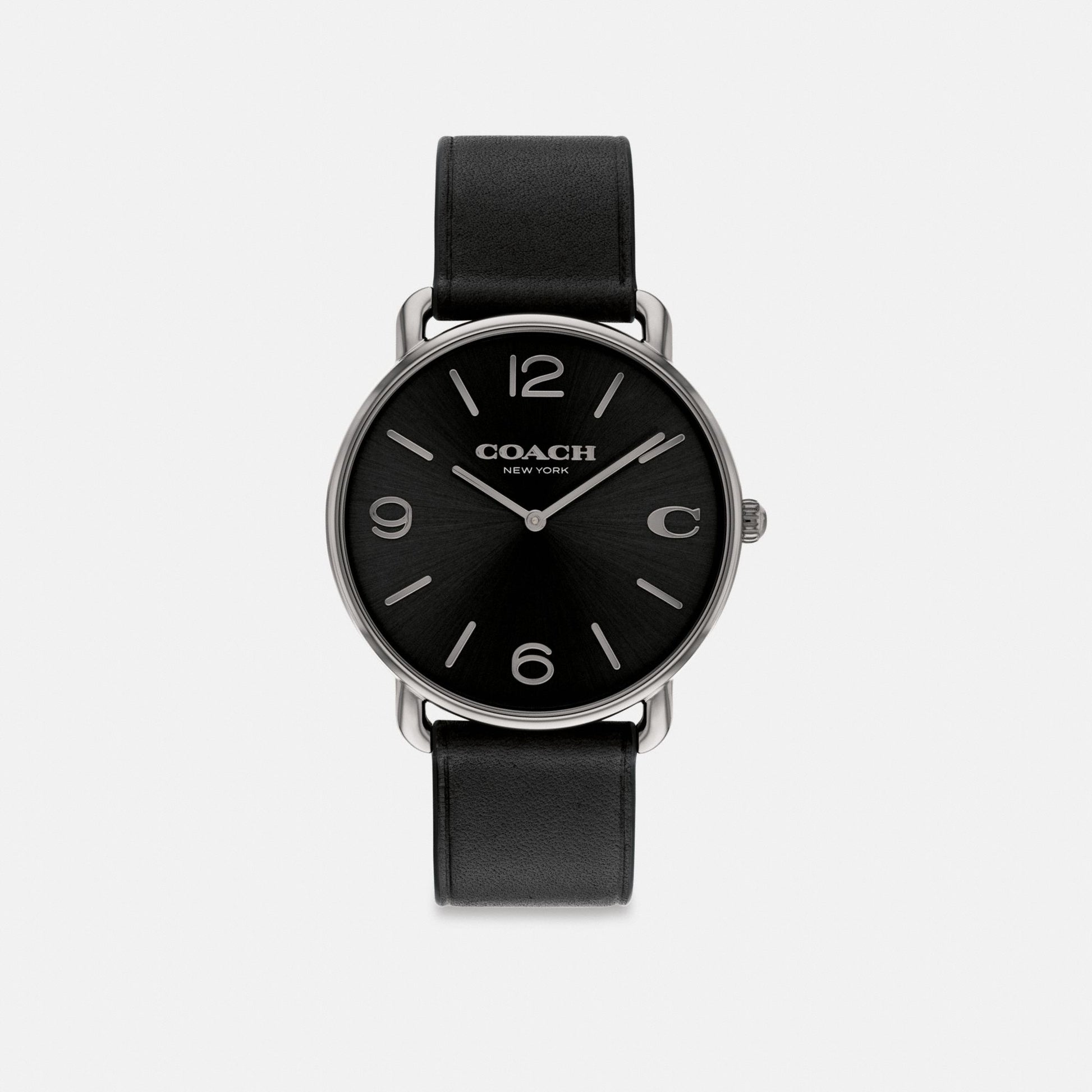 Men's Coach Elliot Watch, 41 Mm in Black, style CO224 #color_Black — front view