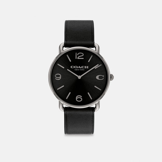 Men's Coach Elliot Watch, 41 Mm in Black, style CO224 #color_Black — front view