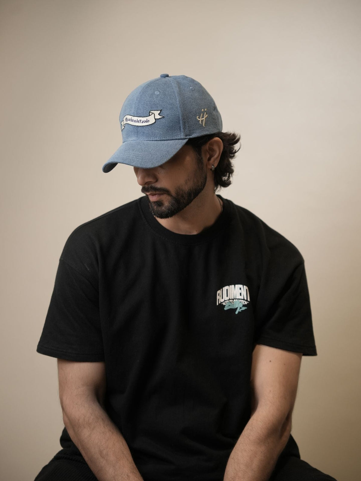 "Grateful for every hand that helped" denim cap by HUMBLEHEADS