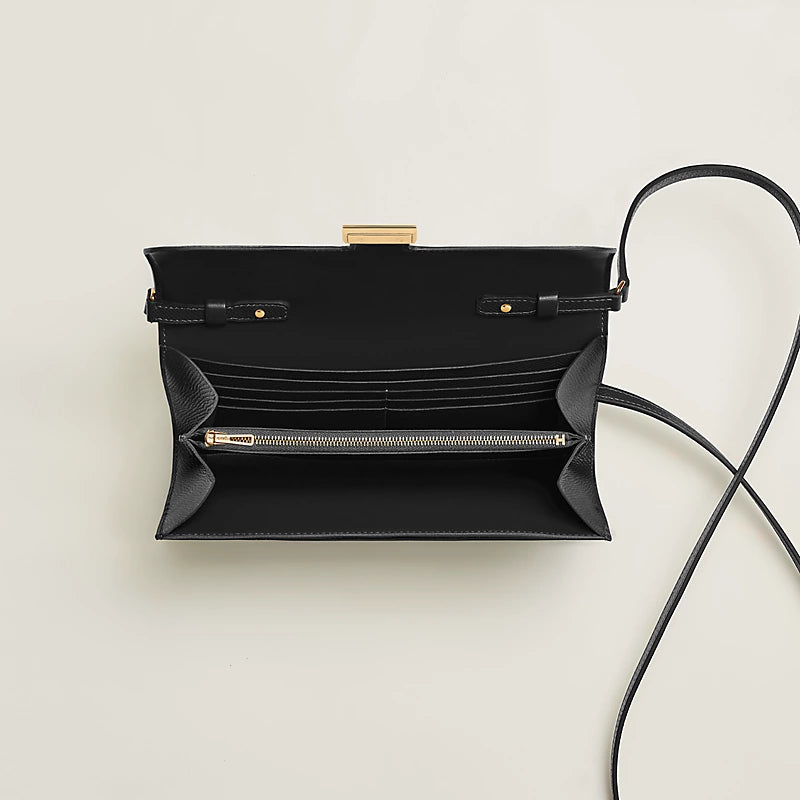 Hermès Epsom Calfskin Long Wallet – Noir with Gold Hardware - Zeuskicks