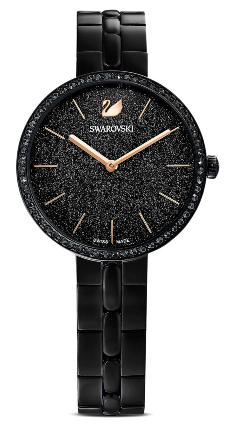 Swarovski Cosmopolitan watch, Swiss Made, Metal bracelet, Black, Crystals — product photo (5547646)