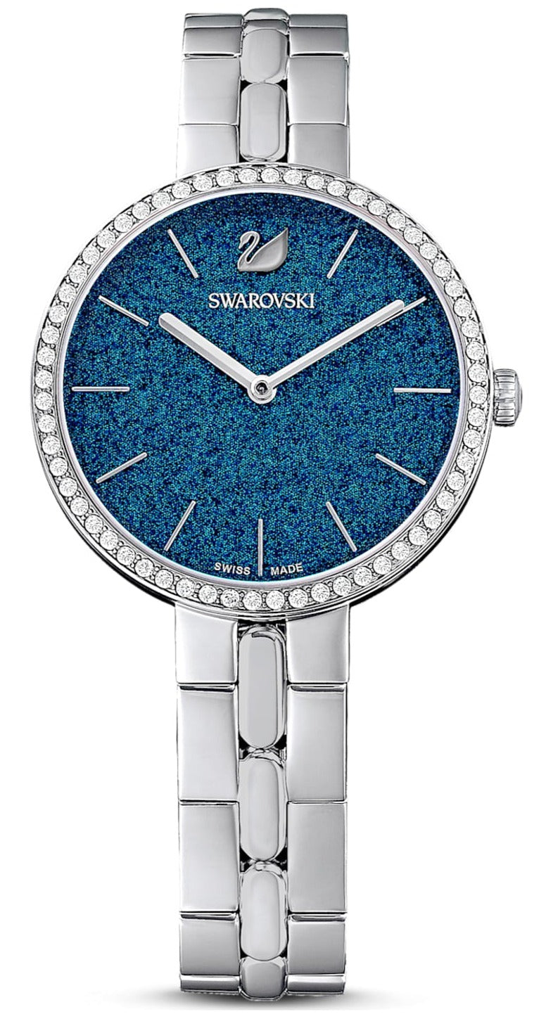 Swarovski Cosmopolitan watch, Swiss Made, Metal bracelet, Blue, Crystals — product photo (5517790)