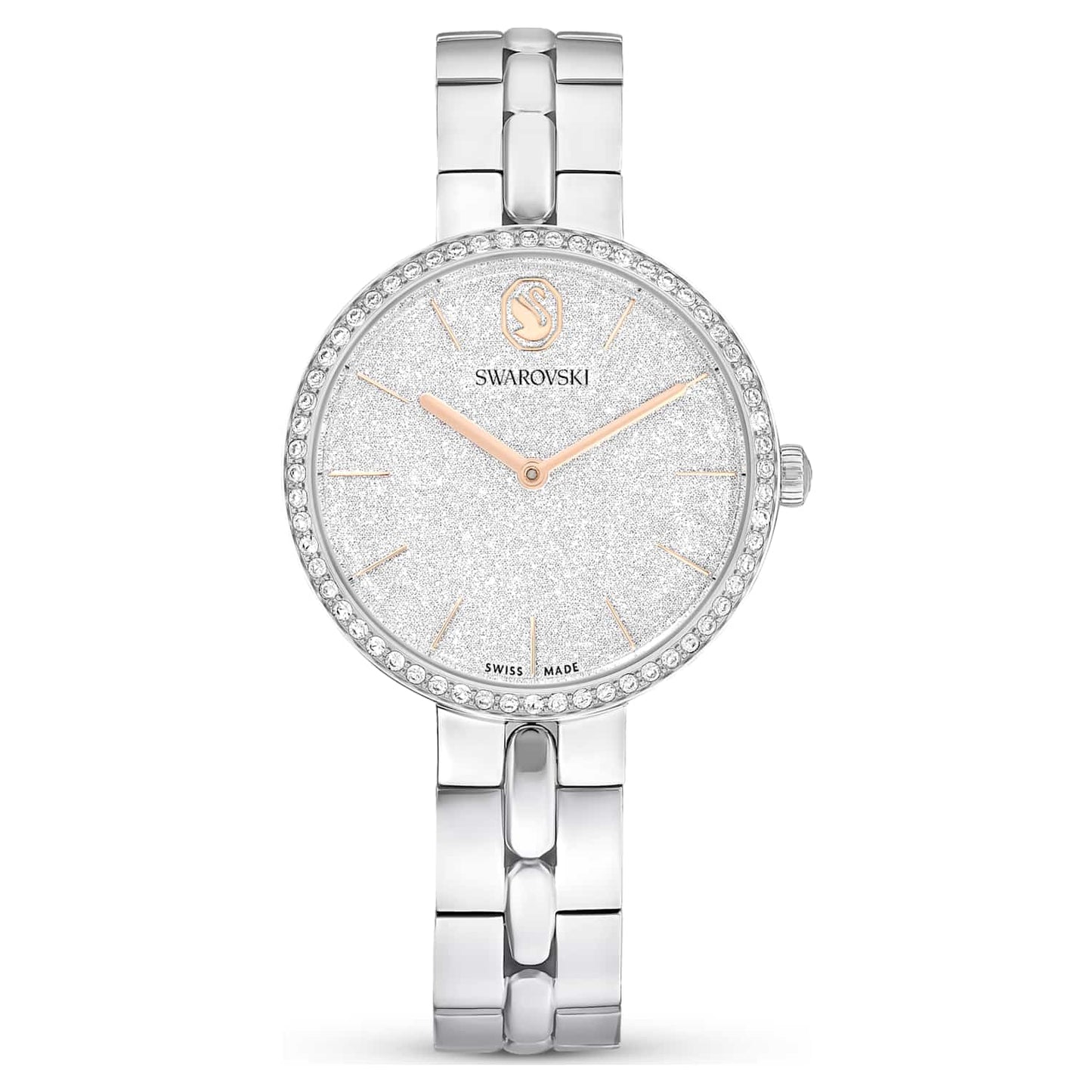 Cosmopolitan watch, Swiss Made, Metal bracelet, Silver tone, Stainless steel