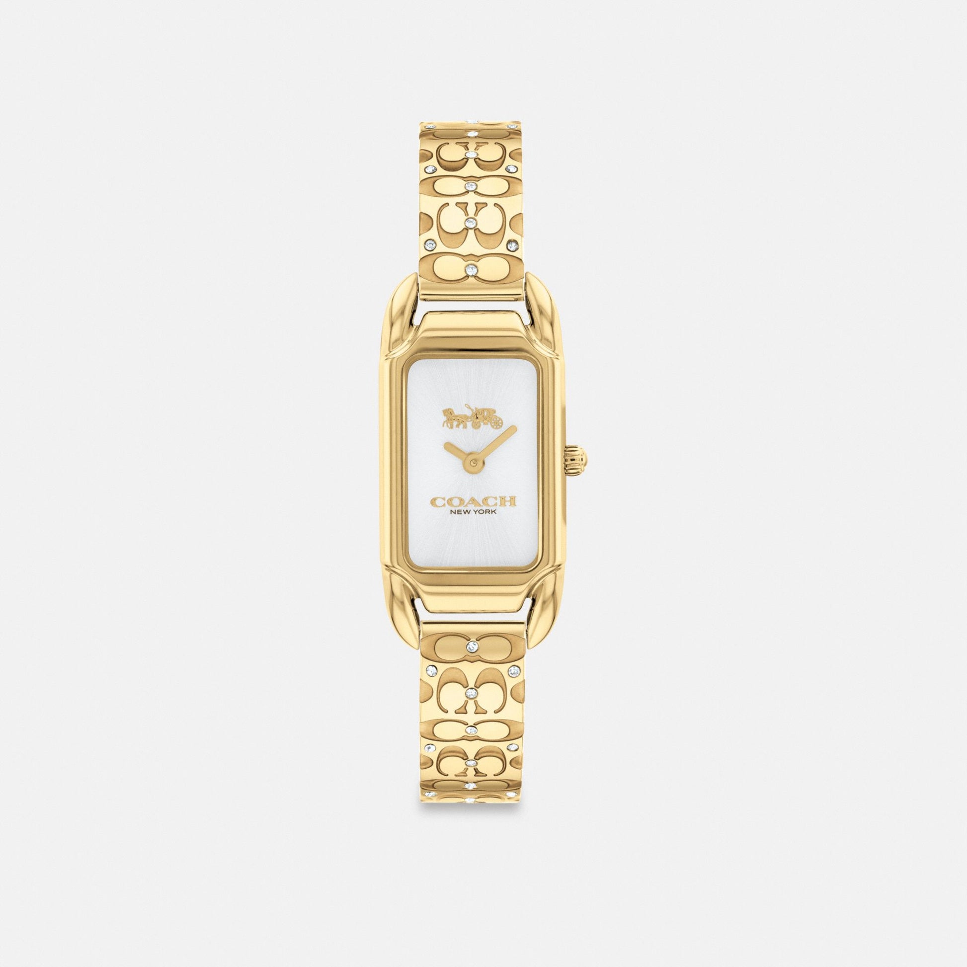 Women's Coach Cadie Watch, 17.5 Mm X 28.5 Mm in Gold, style CP329 #color_Gold — front view