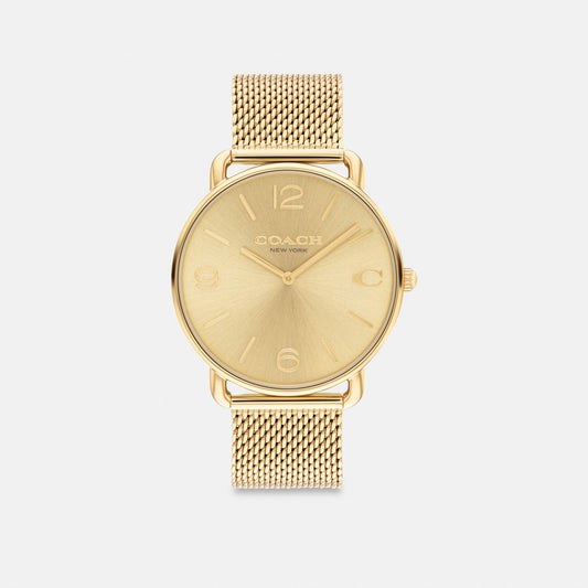 Men's Coach Elliot Watch, 41 Mm in Gold, style CQ623 #color_Gold — front view