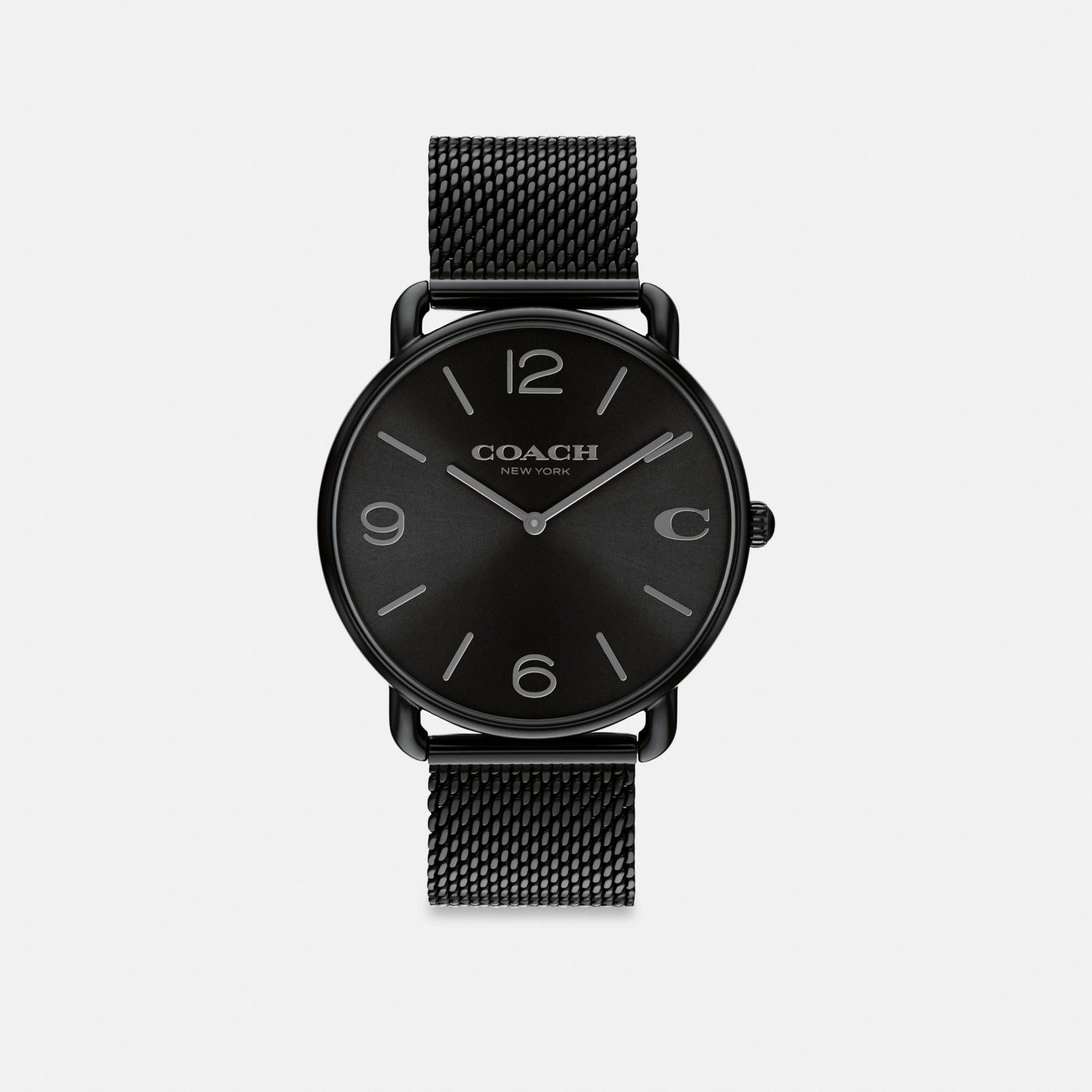 Men's Coach Elliot Watch, 41 Mm in Blackout/Black, style CQ625 #color_Blackout/Black — front view