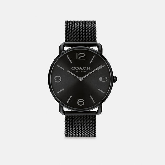 Men's Coach Elliot Watch, 41 Mm in Blackout/Black, style CQ625 #color_Blackout/Black — front view