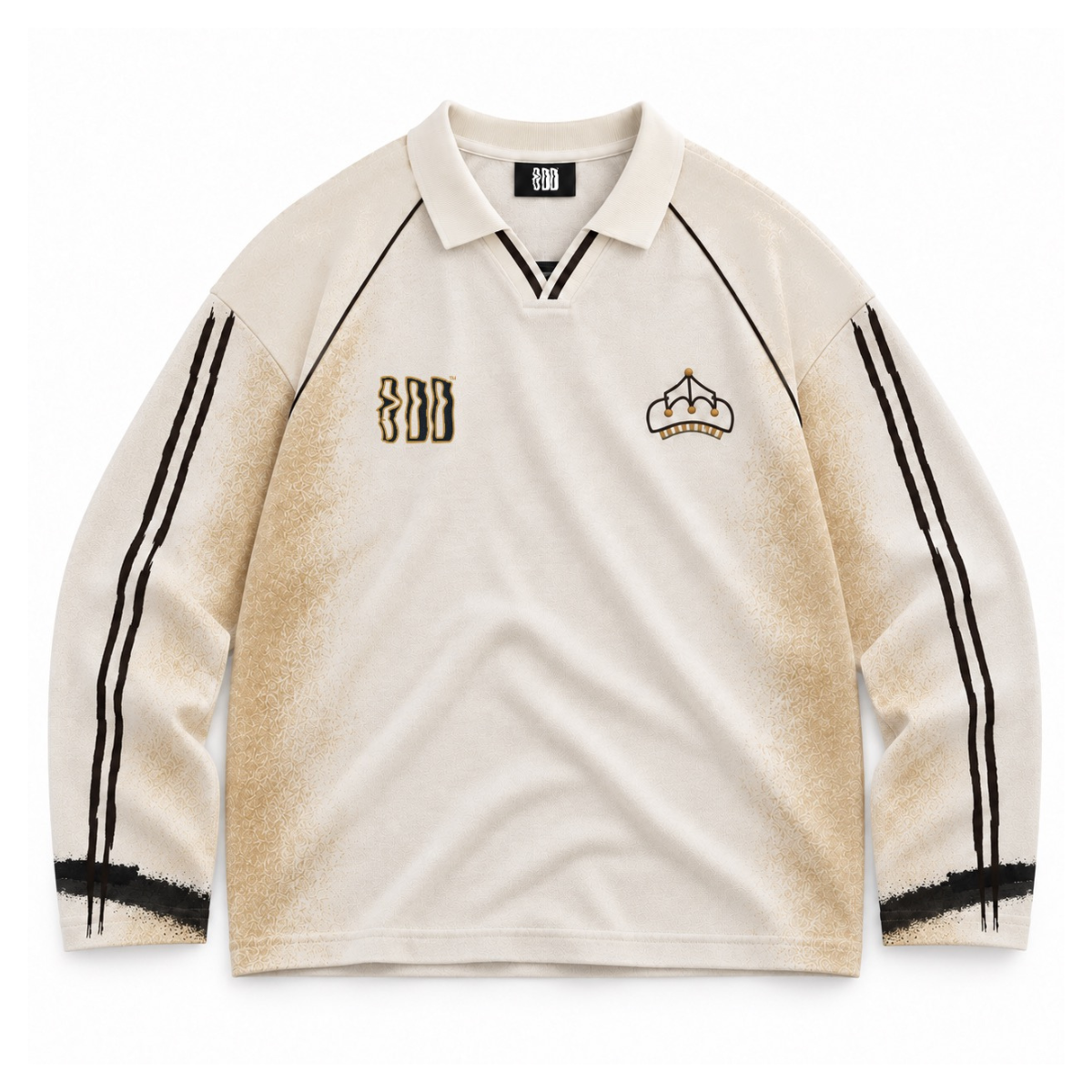 Crowned White Retro Polo by oddnoteven