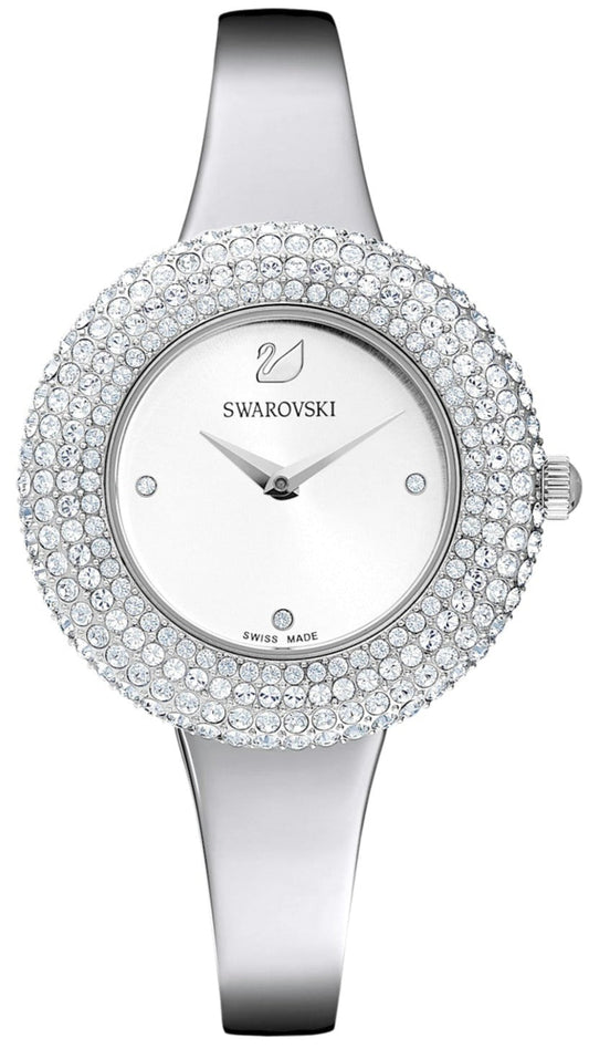 Swarovski Crystal Rose watch, Swiss Made, Metal bracelet, Silver tone, Crystals — product photo (5483853)