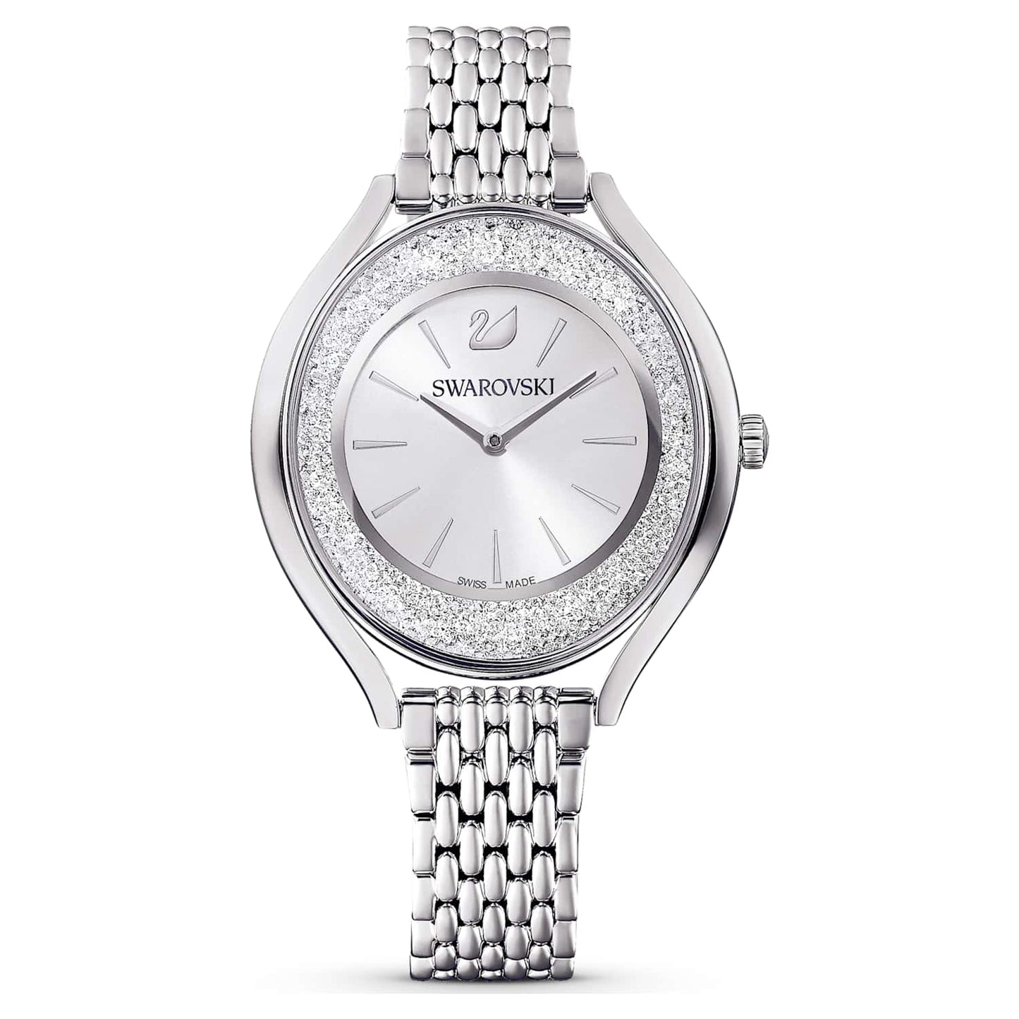 Swarovski Crystalline aura watch, Swiss Made, Metal bracelet, Silver tone, Stainless steel — product photo (5519462)
