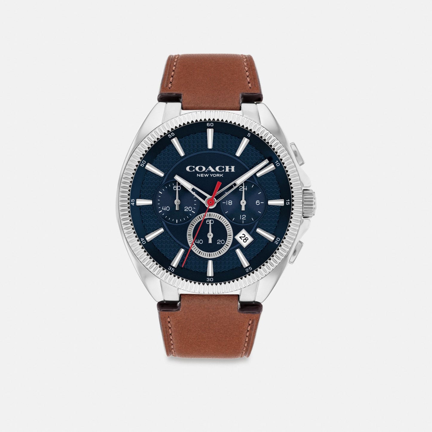 Men's Coach Jackson Watch, 45 Mm in Saddle, style CS972 #color_Saddle — front view