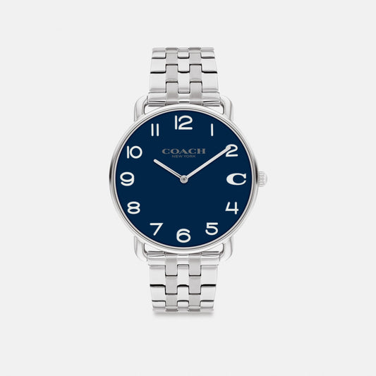 Men's Coach Elliot Watch, 41 Mm in Stainless Steel, style CS977 #color_Stainless Steel — front view