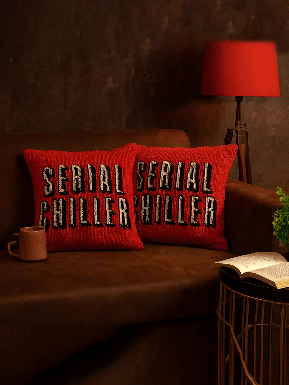 Serial Chiller cushion Cover by THE DRIP CO. RUGS