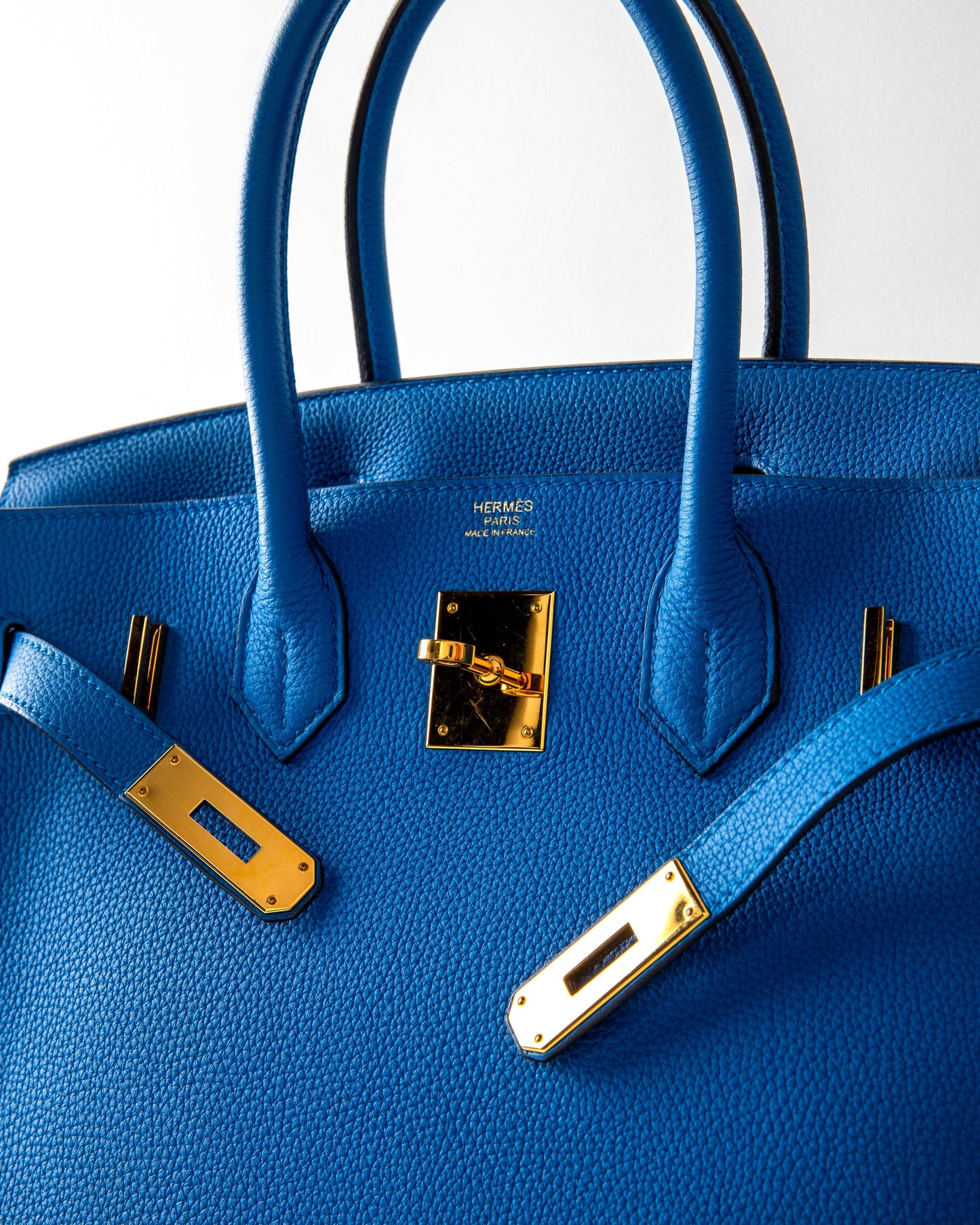 Hermès Birkin 30 Bleu Zellige Togo Gold Hardware