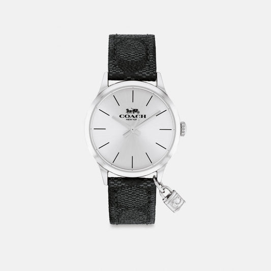 Women's Coach Ruby Watch, 32 Mm in Graphite Gray, style CX693 #color_Graphite Gray — front view