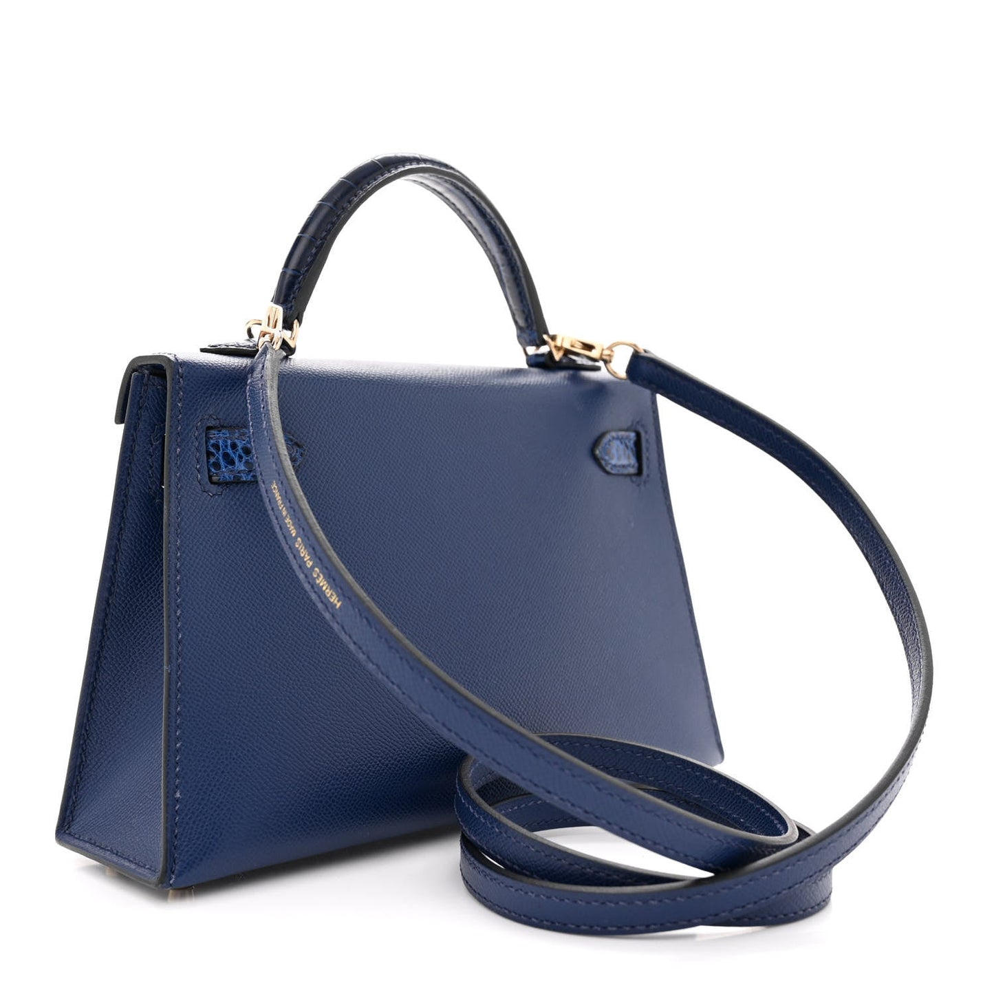 Hermès Mini Kelly Sellier Touch 20 – Bleu Encre Madame Calfskin & Shiny Alligator