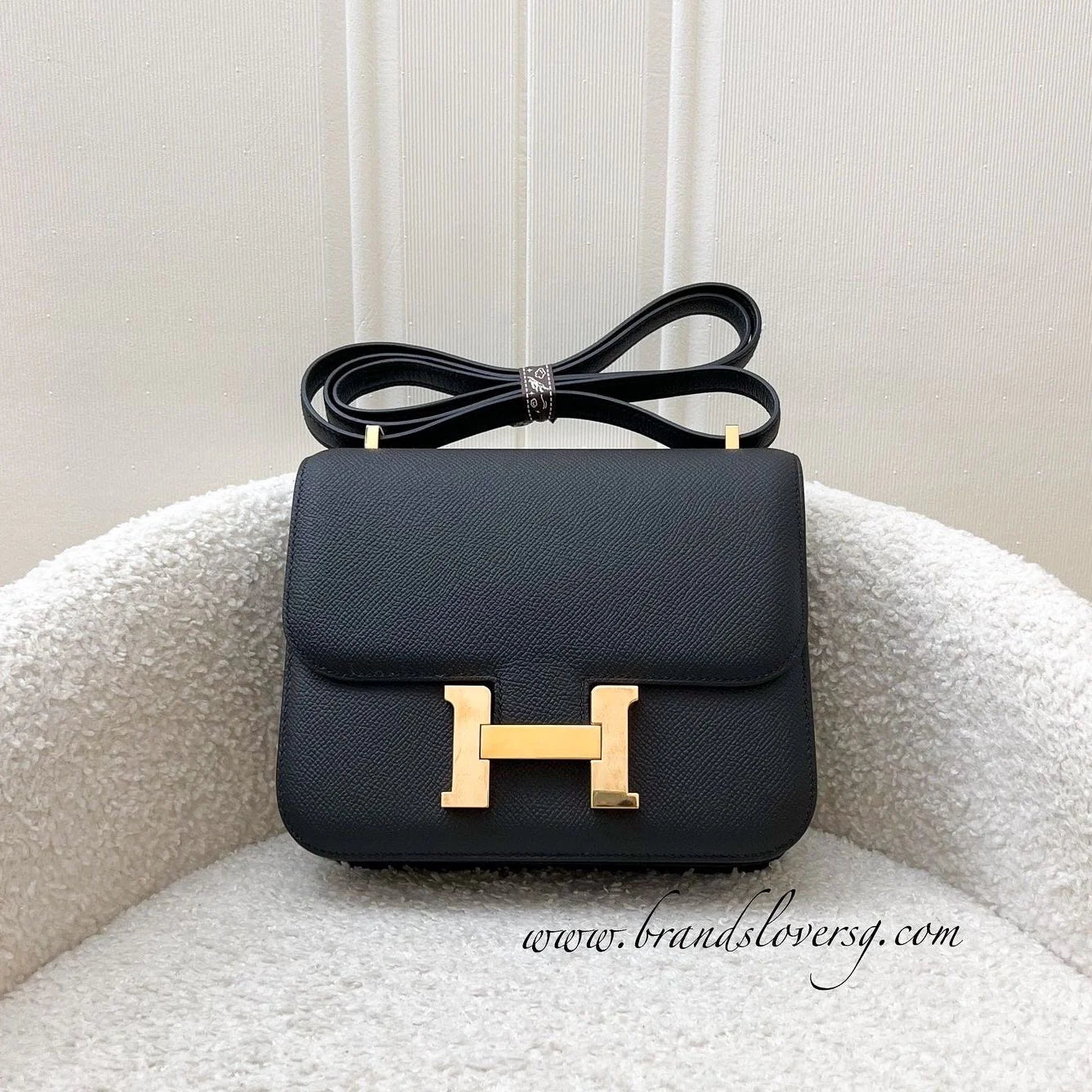 Hermès Constance 18 – Noir Black Epsom Leather with Red Gold Hardware - Zeuskicks