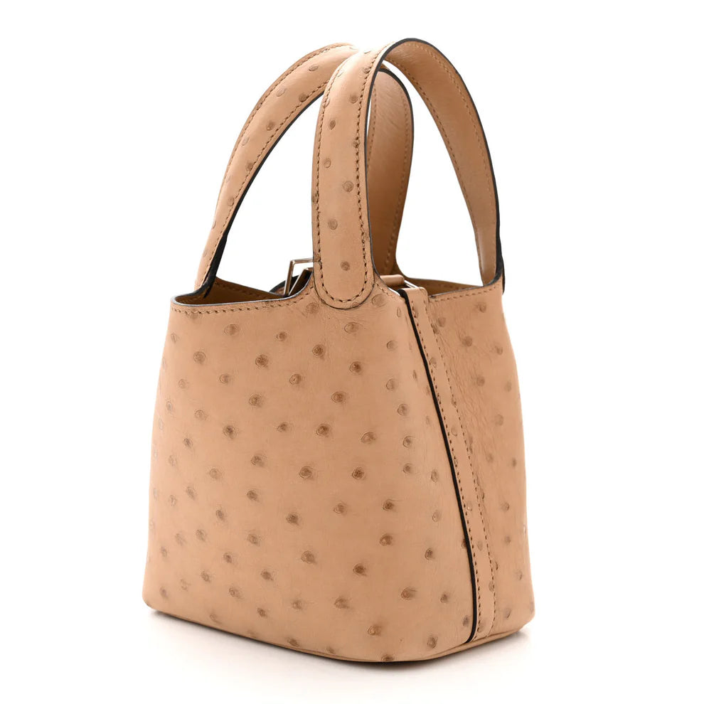 Hermès Micro Picotin Lock – Ostrich Leather in Chai - Zeuskicks