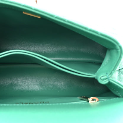 Chanel Caviar Quilted Mini Coco Handle Flap – Green