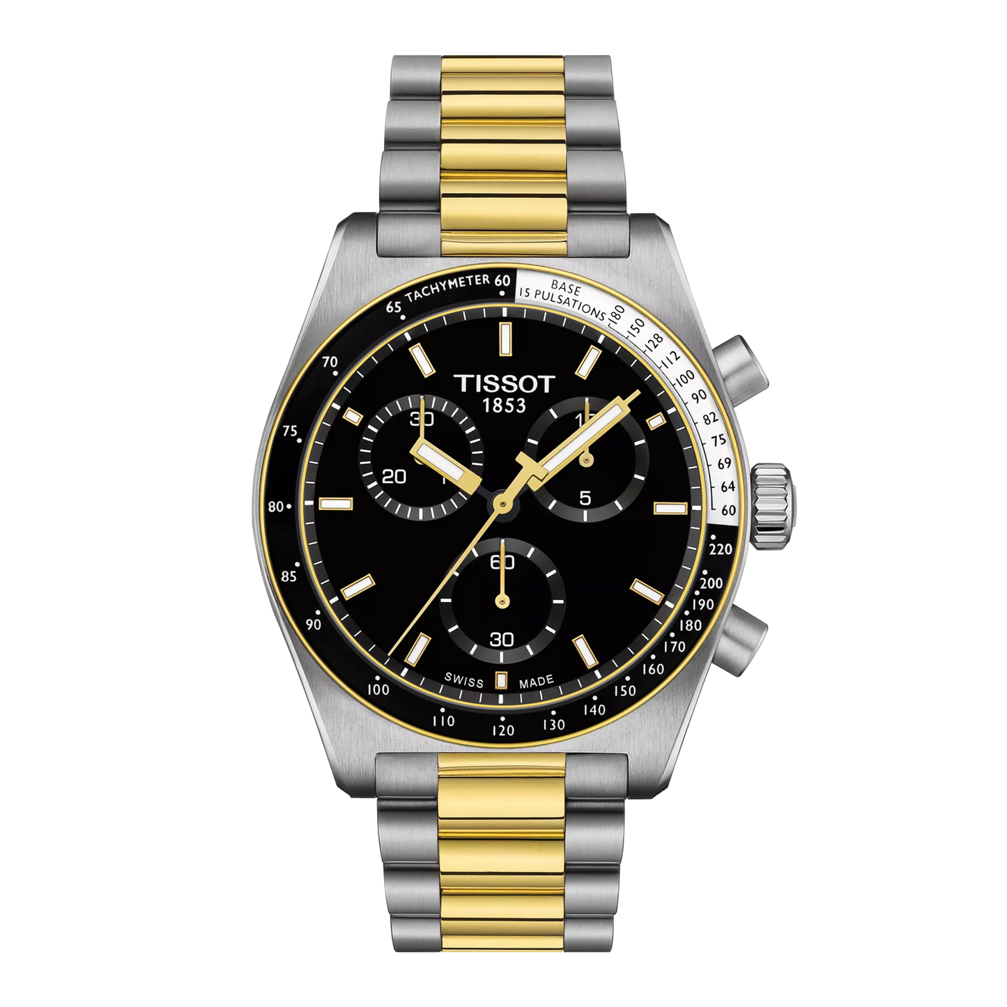 Tissot PR516 40mm Chronograph T149.417.22.051.00 – Black Dial & Yellow Gold PVD Stainless Steel Bracelet
