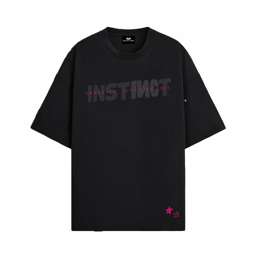 Just Like This Oversized T-Shirt -(Black) by Instinct First