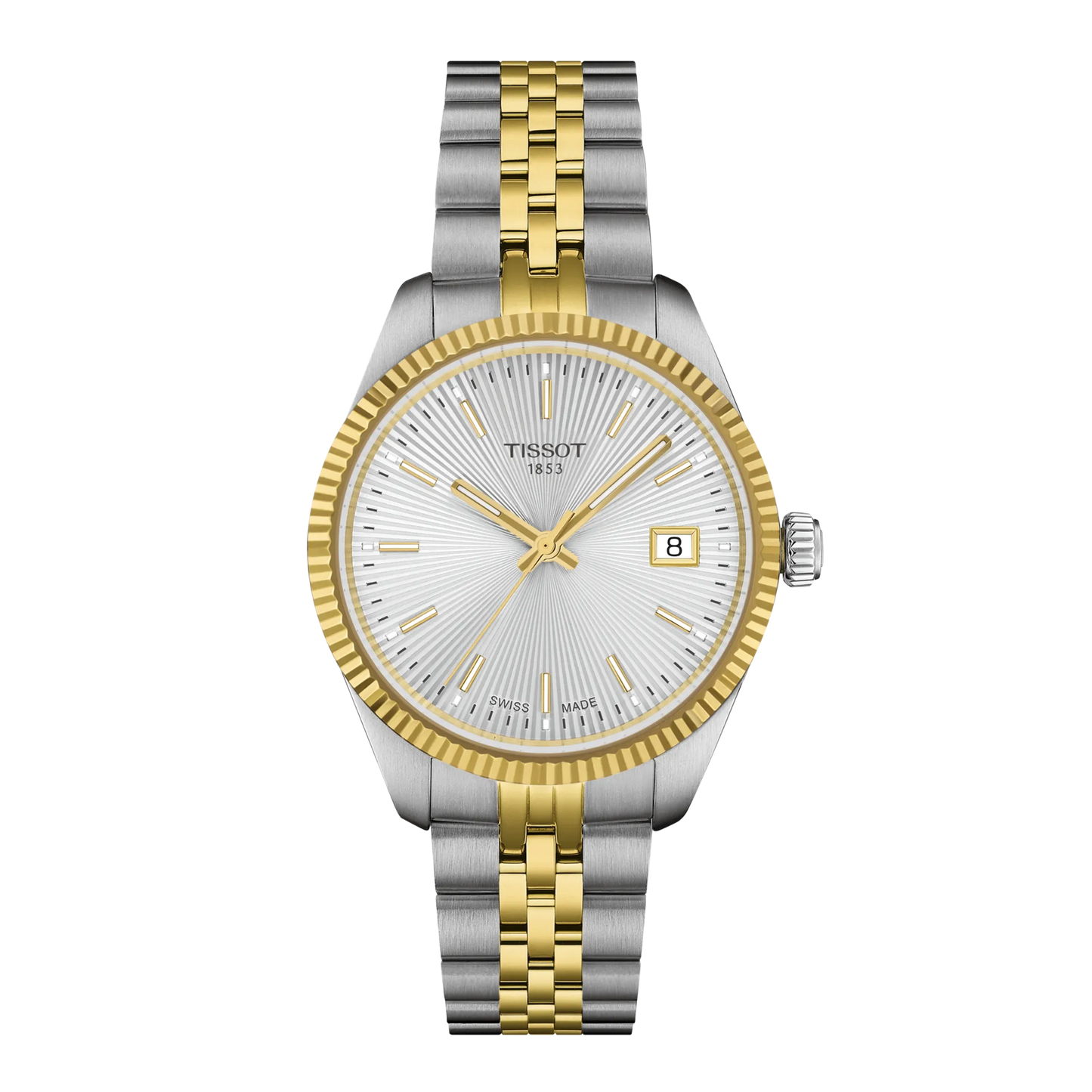 Tissot Ballade 34mm T156.210.22.031.00 – Silver Dial, Yellow Gold PVD Stainless Steel