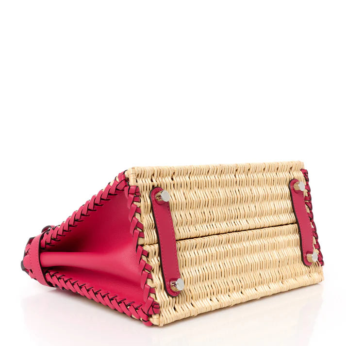 Hermès Wicker Swift Picnic Birkin 25 – Naturel / Framboise - Zeuskicks