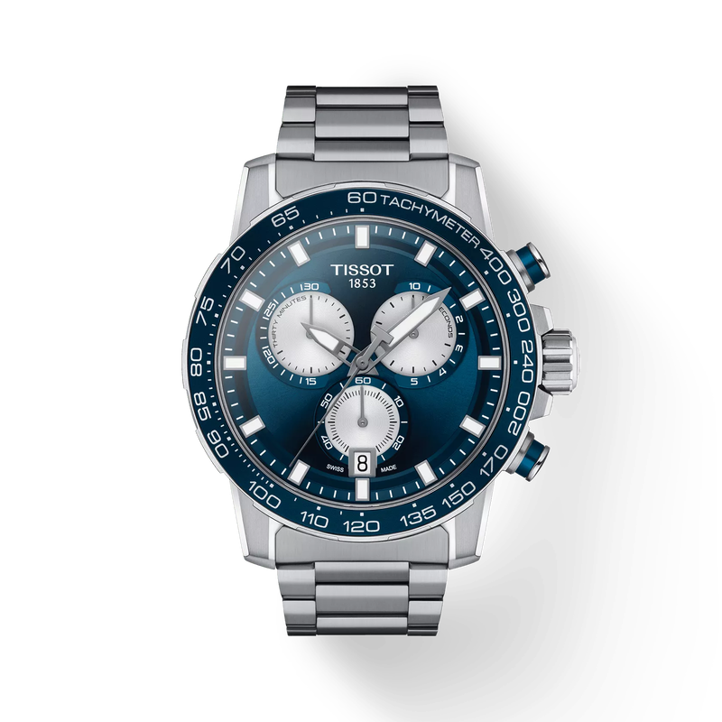 Men’s Tissot Supersport Chrono T125.617.11.041.00 Blue Dial Stainless Steel Watch