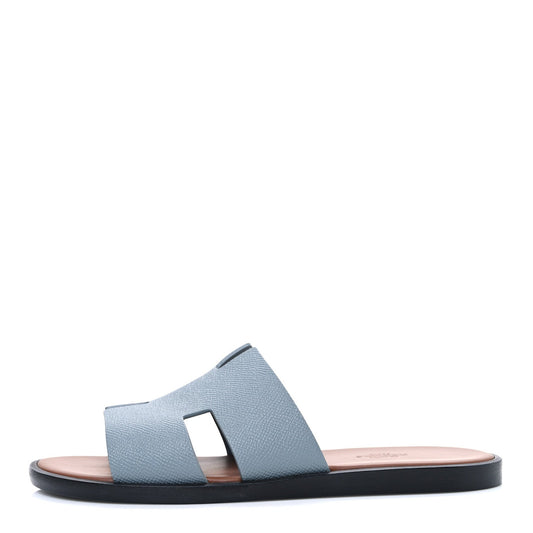 Hermès Izmir Sandals – Gris Antarctique & Brique Epsom Calfskin