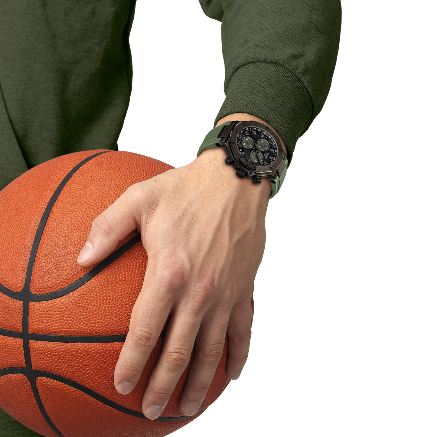 Men’s Tissot T-Race T141.417.37.061.02 Quartz Chronograph Watch – Dark Grey Dial & Green Strap