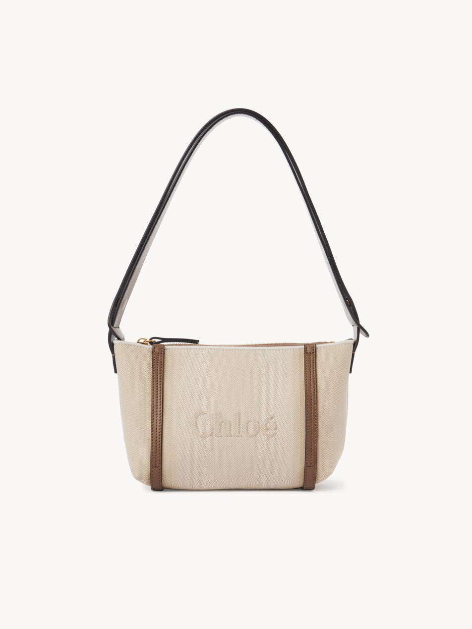 CHLOE Carry shoulder bag in canvas Vegetal Beige by CHLOE