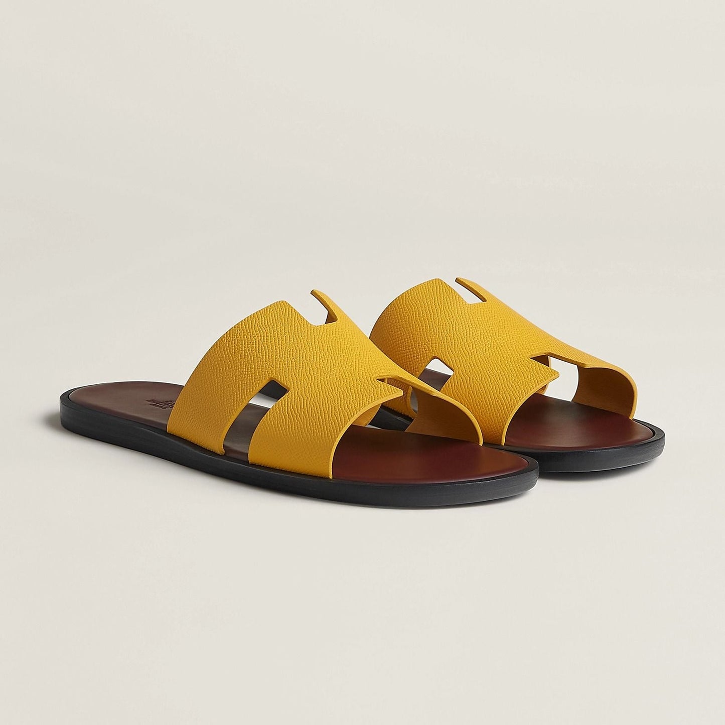 Hermès Izmir Sandals – Jaune Soleil Leather Edition