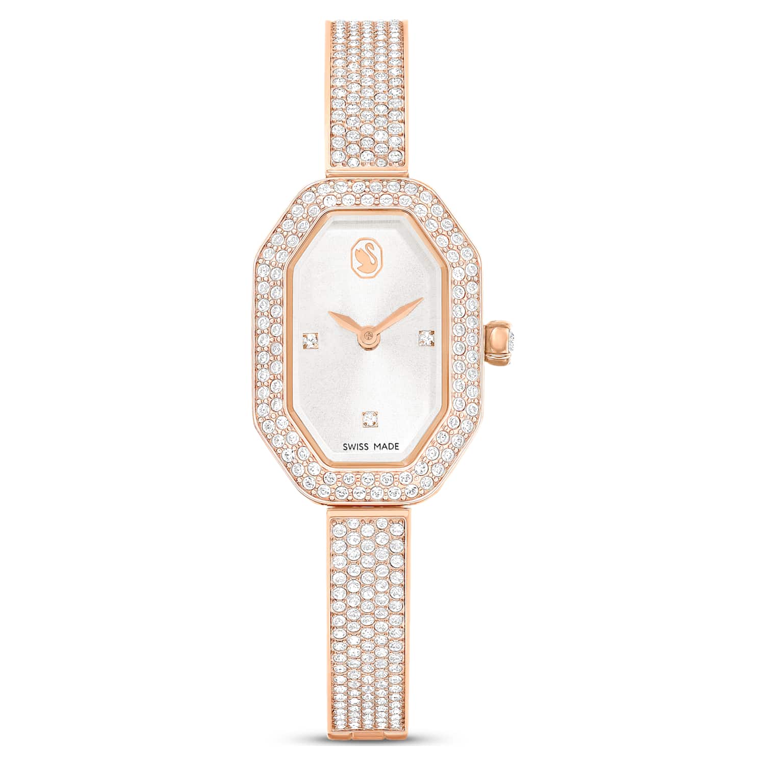 Dextera bangle watch, Swiss Made, Metal bracelet, Rose gold tone, Rose gold-tone finish