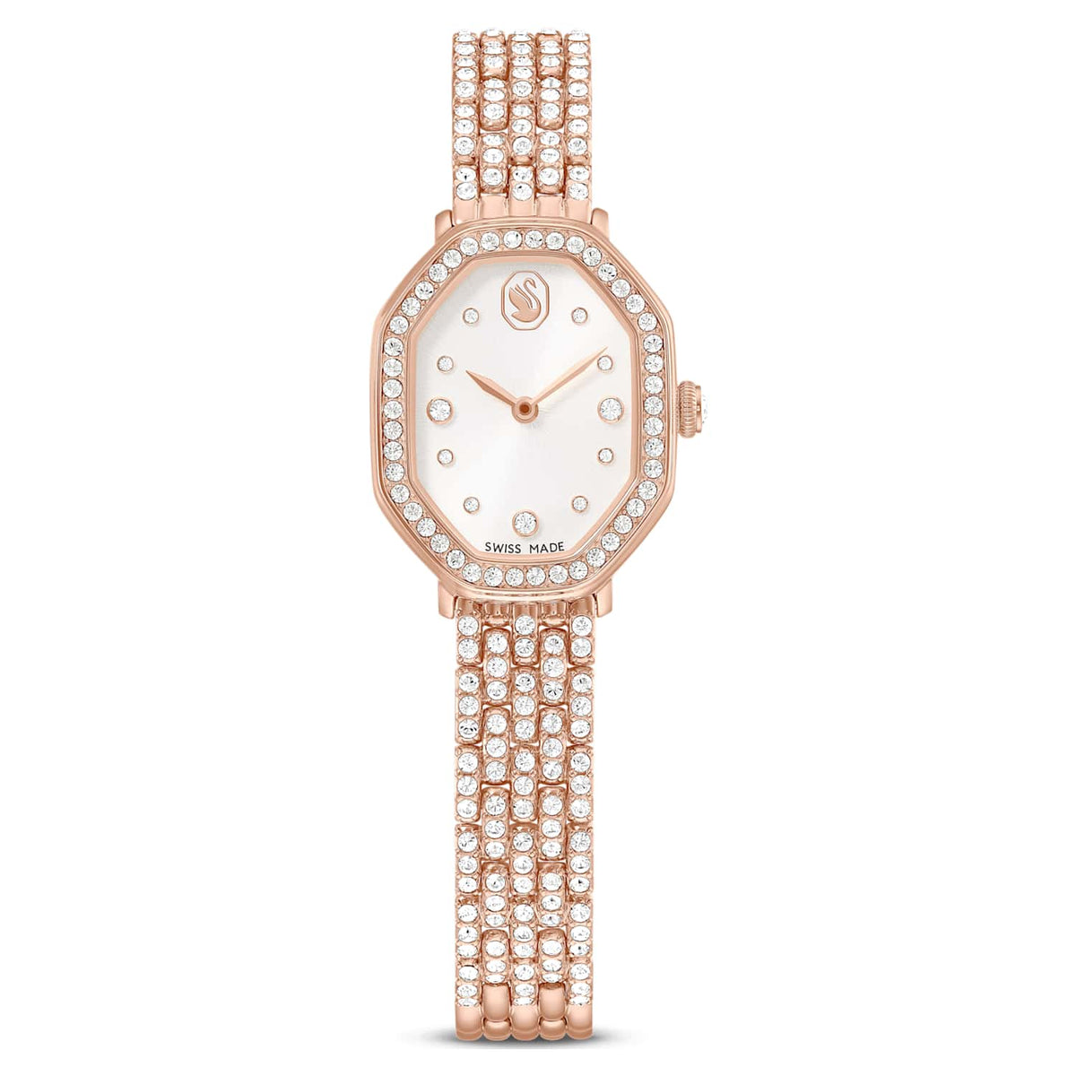 Dextera octagon watch, Swiss Made, Metal bracelet, Rose gold tone, Rose gold-tone finish