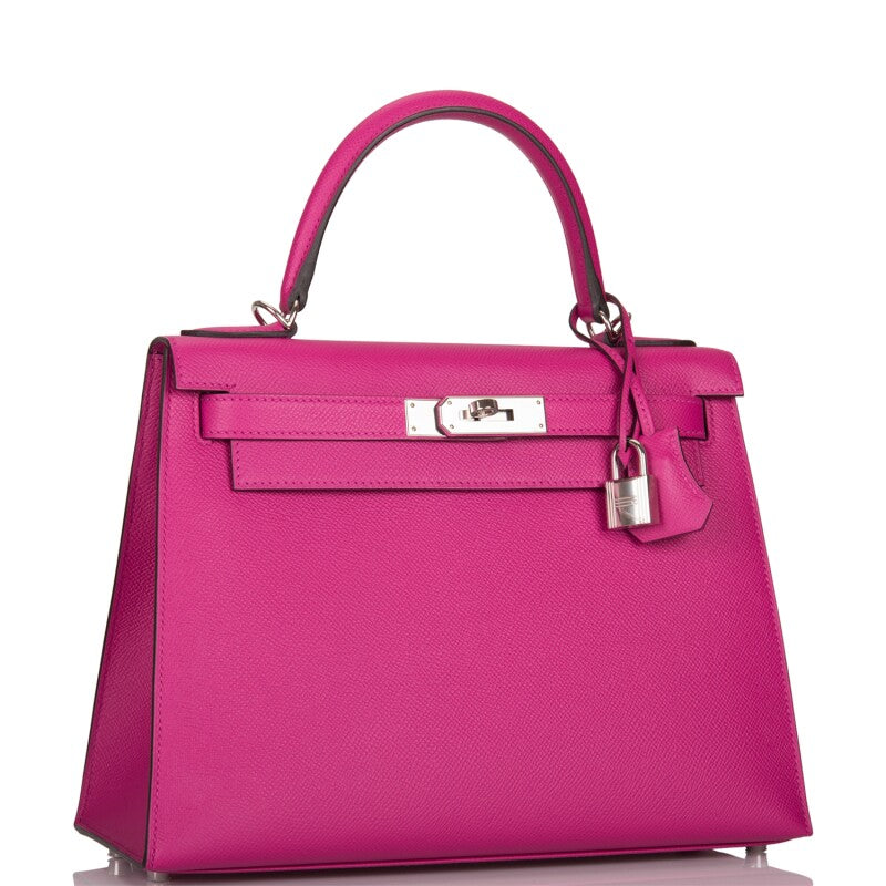 Hermès Kelly 28 Sellier – Rose Pourpre Epsom with Palladium Hardware - Zeuskicks