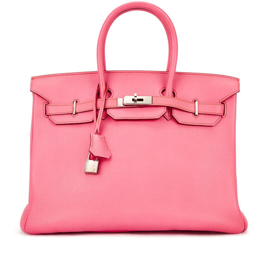 Hermès 5P Bubblegum Pink Togo Birkin 35 – Palladium Hardware - Zeuskicks