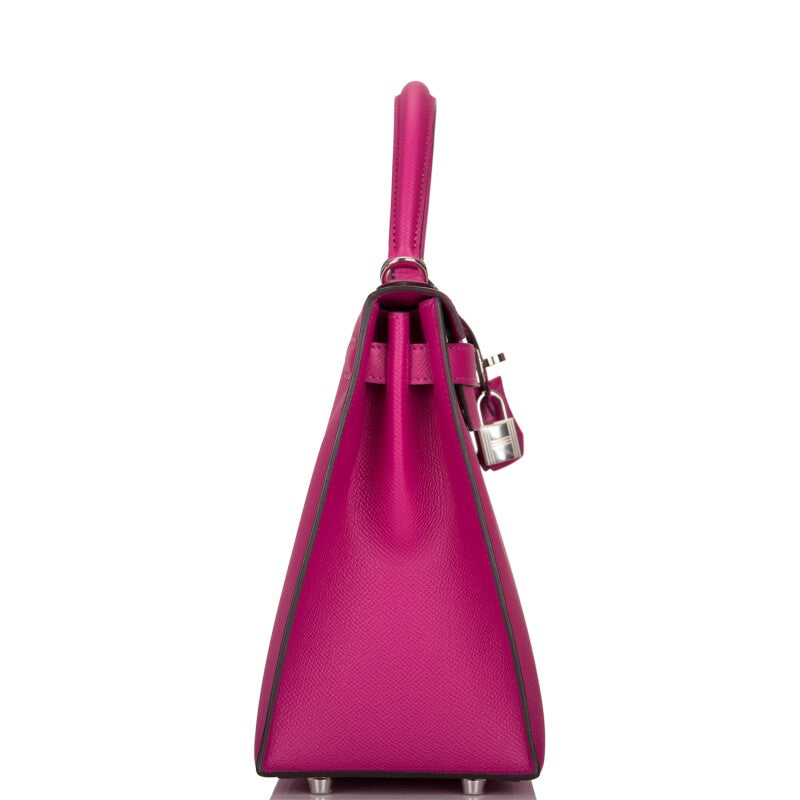 Hermès Kelly 28 Sellier – Rose Pourpre Epsom with Palladium Hardware - Zeuskicks