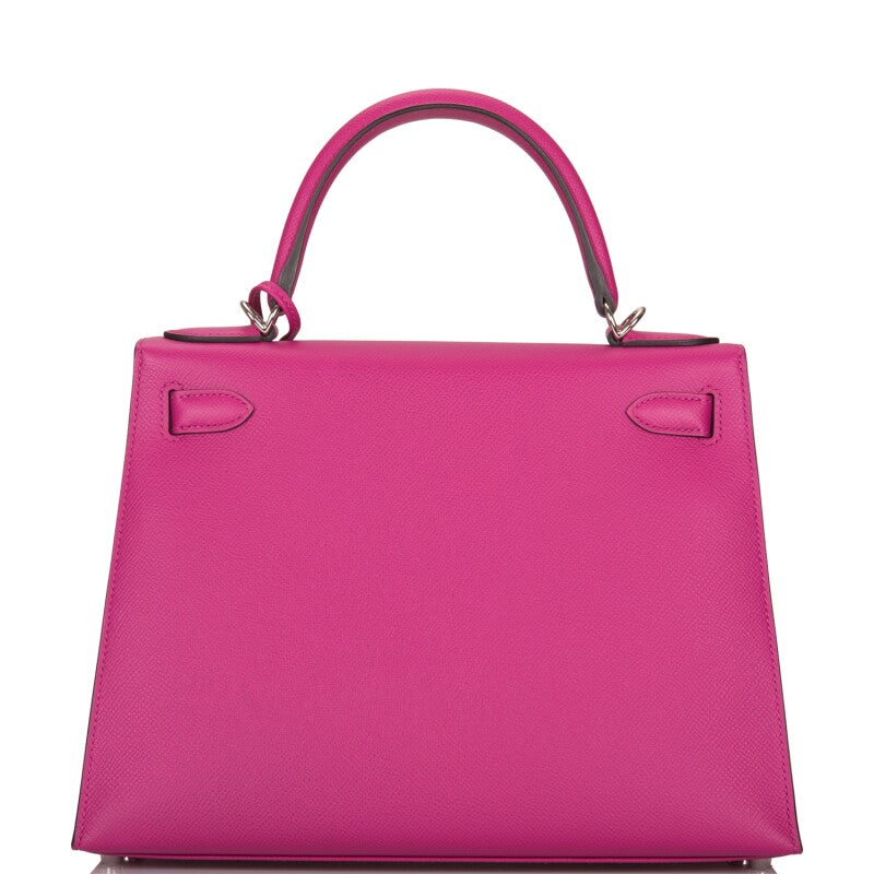 Hermès Kelly 28 Sellier – Rose Pourpre Epsom with Palladium Hardware - Zeuskicks