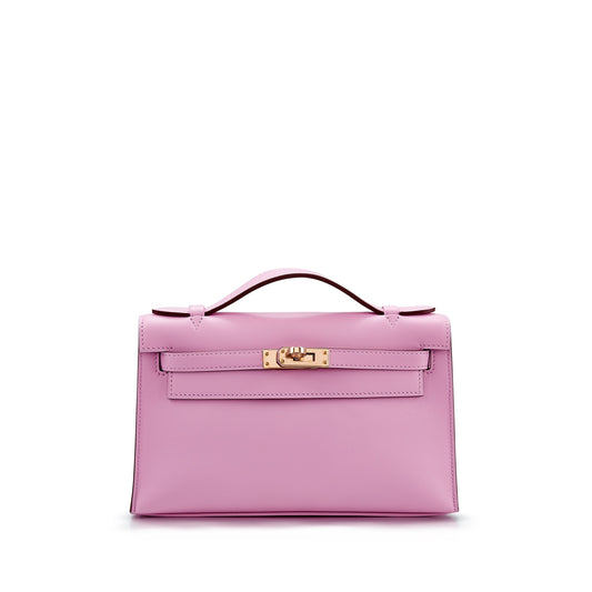 Hermès Kelly Pochette – Mauve Sylvestre Swift with Rose Gold Hardware - Zeuskicks