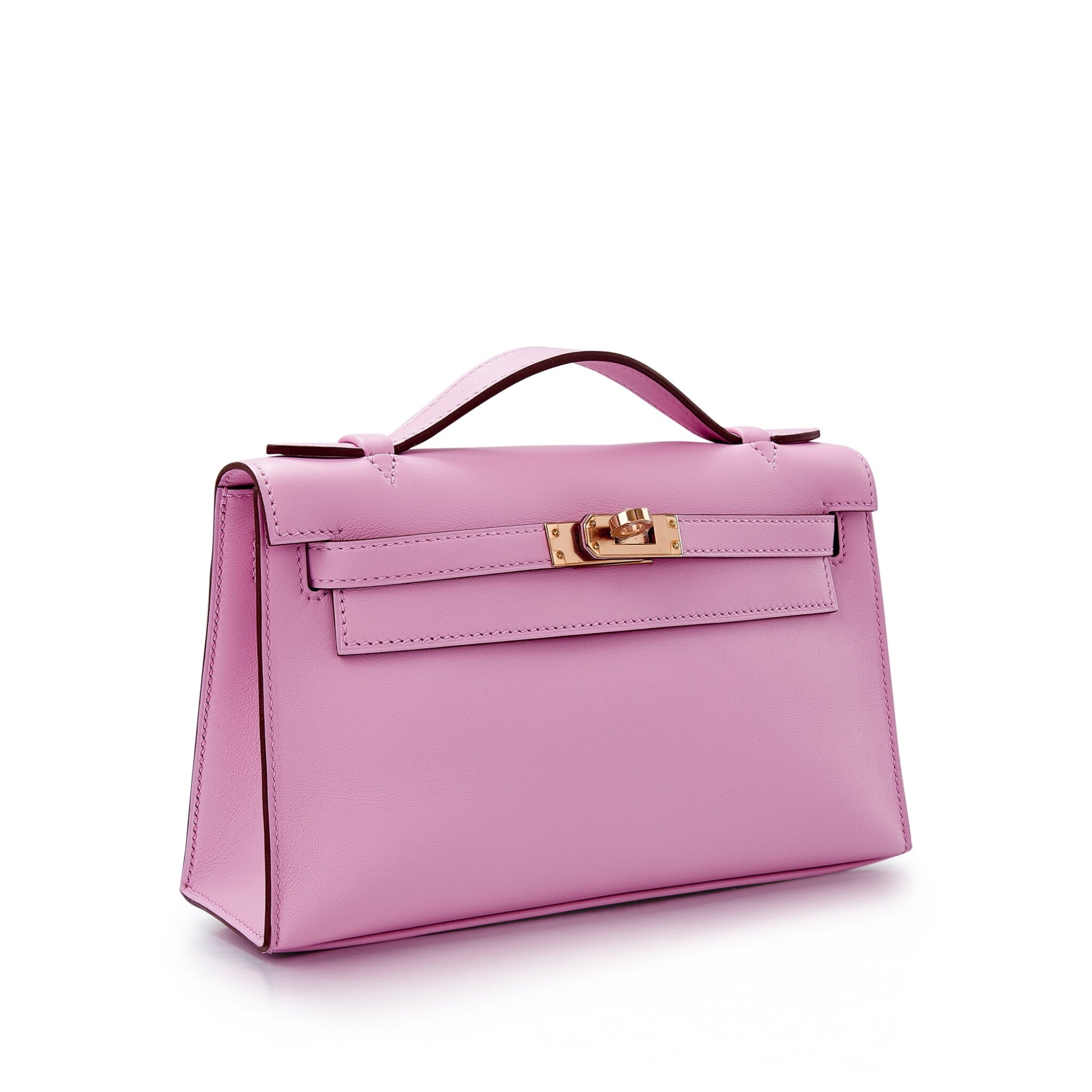 Hermès Kelly Pochette – Mauve Sylvestre Swift with Rose Gold Hardware - Zeuskicks