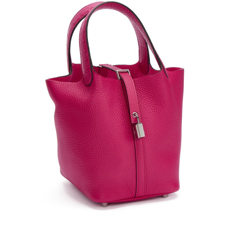 Hermès Picotin Lock 18 – Framboise Matte Alligator & Clemence Touch with Palladium Hardware (2021) - Zeuskicks