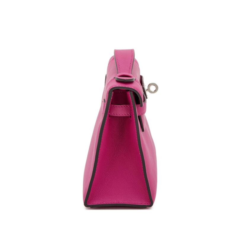 Hermès Mini Kelly Pochette – Rose Pourpre Swift Leather with Palladium Hardware - Zeuskicks