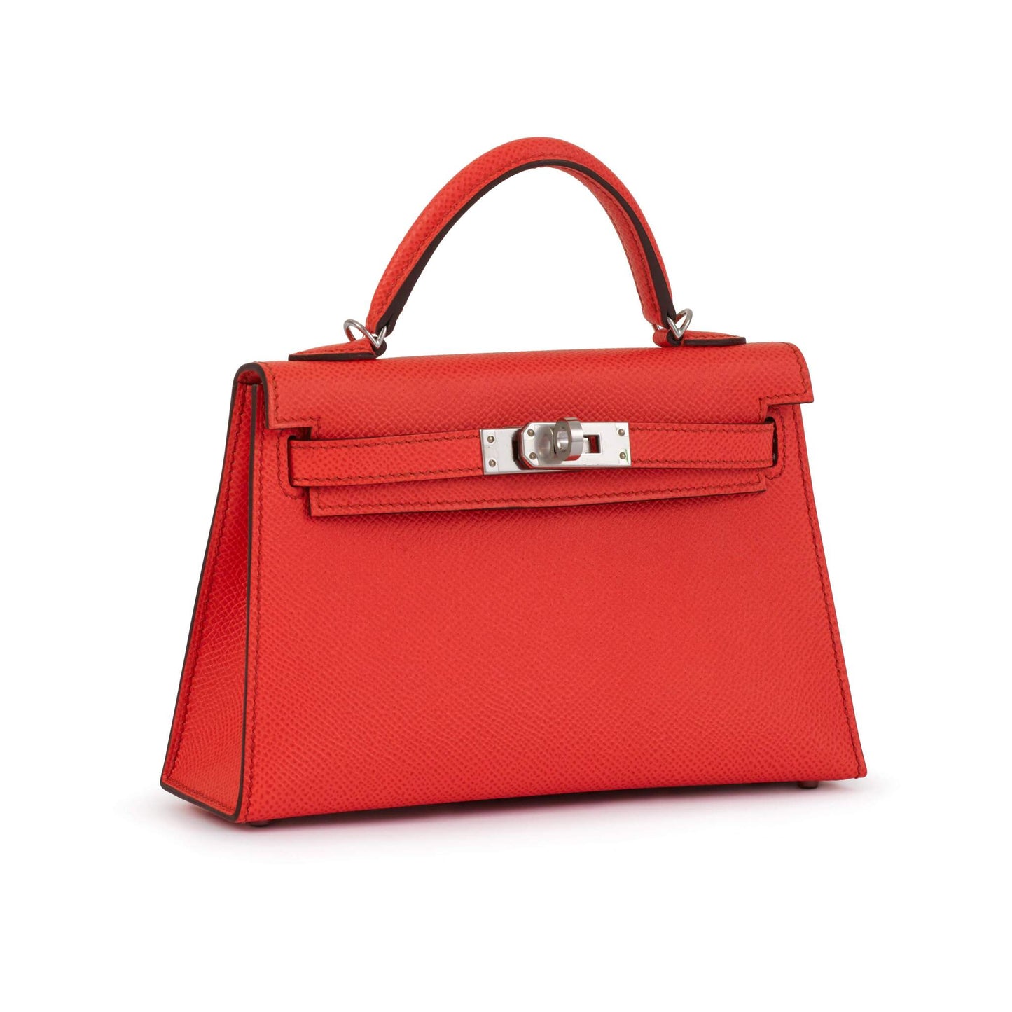 Hermès Mini Kelly 20 – Rose Texas Epsom (2021, Palladium Hardware)
