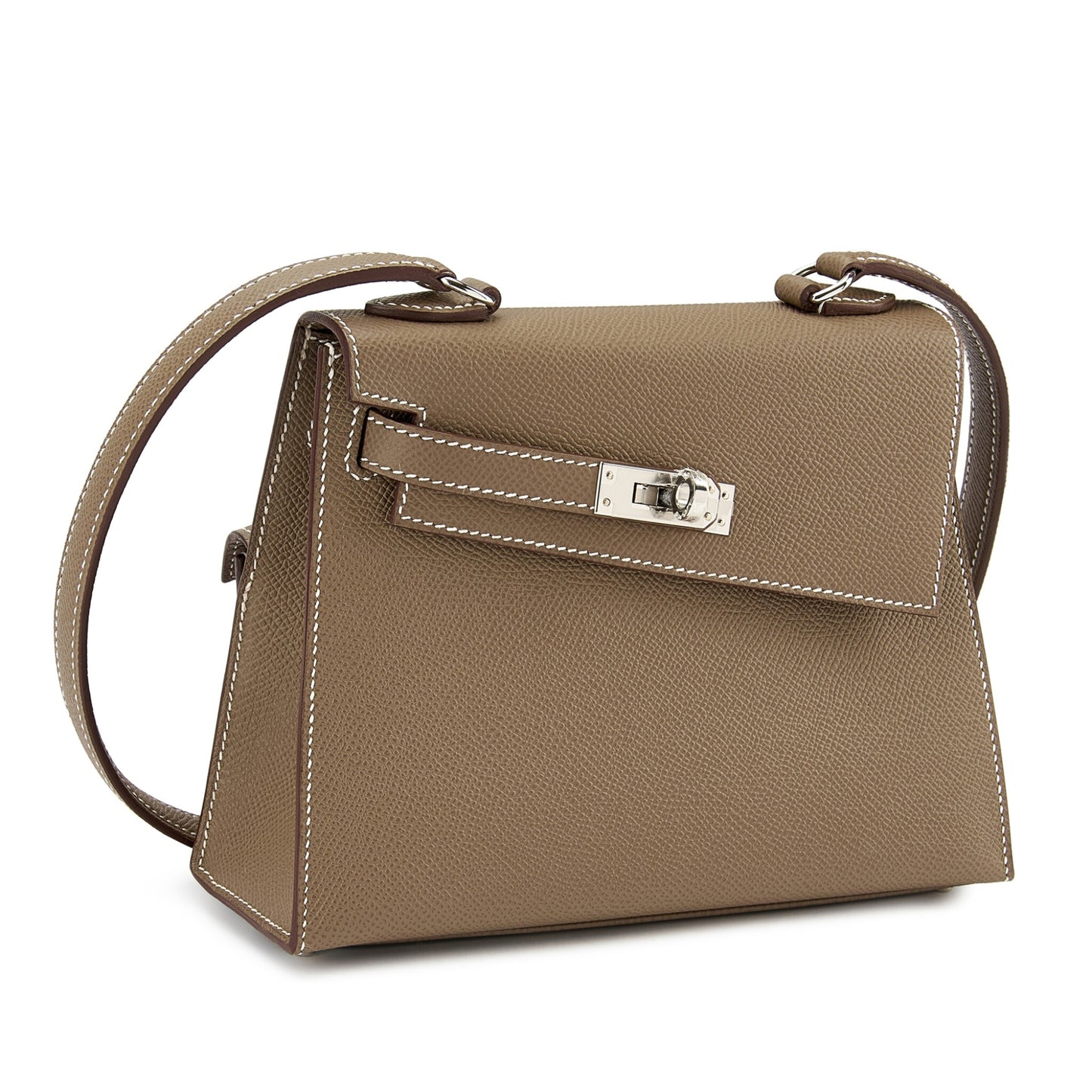 Hermès Kelly en Désordre 20 Sellier – Etoupe Epsom with Palladium Hardware