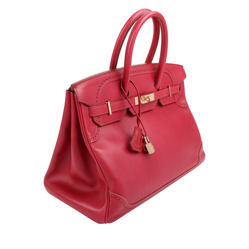 Hermès Rubis Swift Ghillies Birkin 35 Gold Hardware