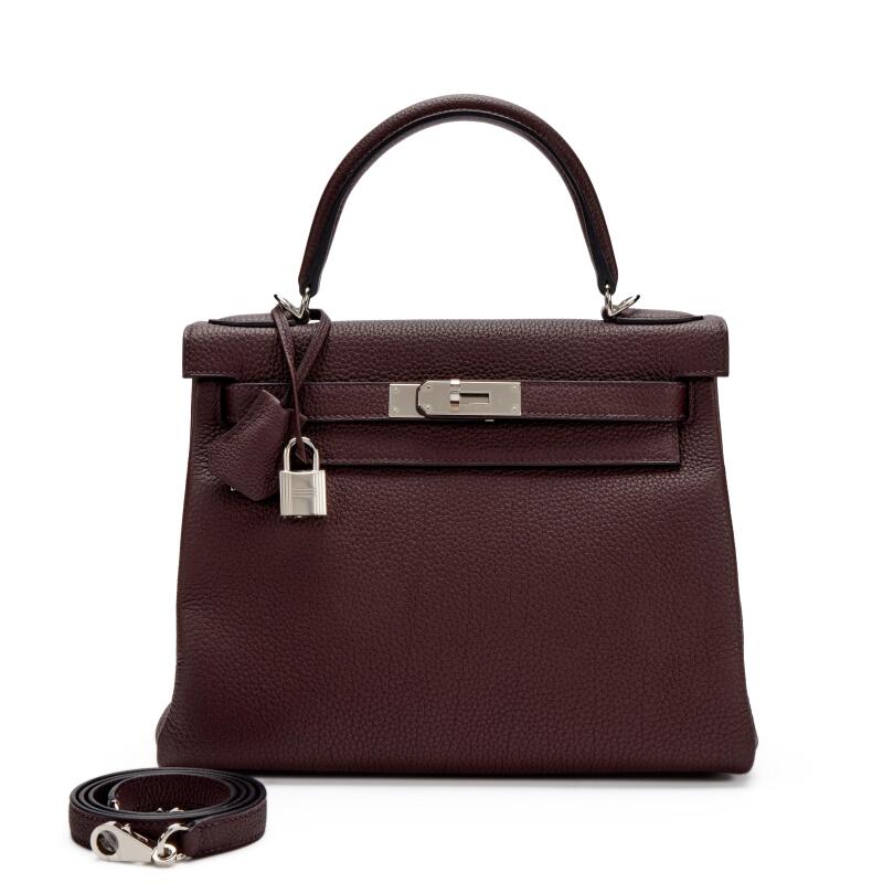 Hermès Kelly 28 – Rouge Sellier Togo Leather with Palladium Hardware (2021) - Zeuskicks