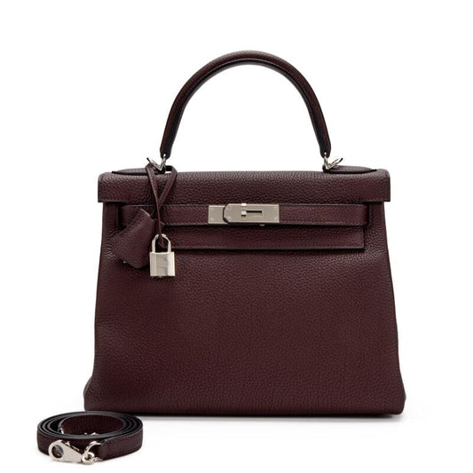 Hermès Kelly 28 – Rouge Sellier Togo Leather with Palladium Hardware (2021) - Zeuskicks