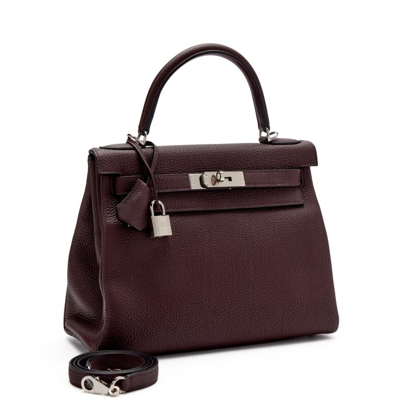 Hermès Kelly 28 – Rouge Sellier Togo Leather with Palladium Hardware (2021) - Zeuskicks