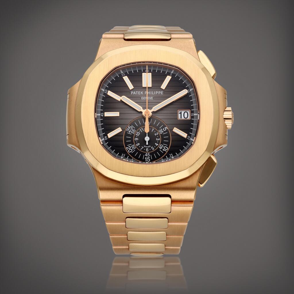 Men’s Patek Philippe Nautilus 5980/1R-001 Rose Gold Automatic Chronograph Watch